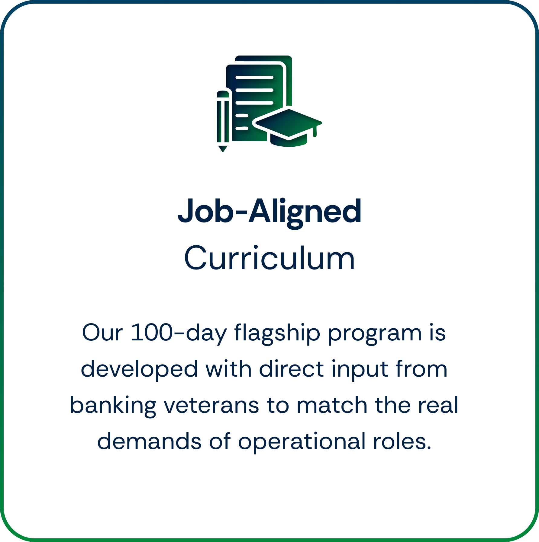 Job-Aligned Curriculum