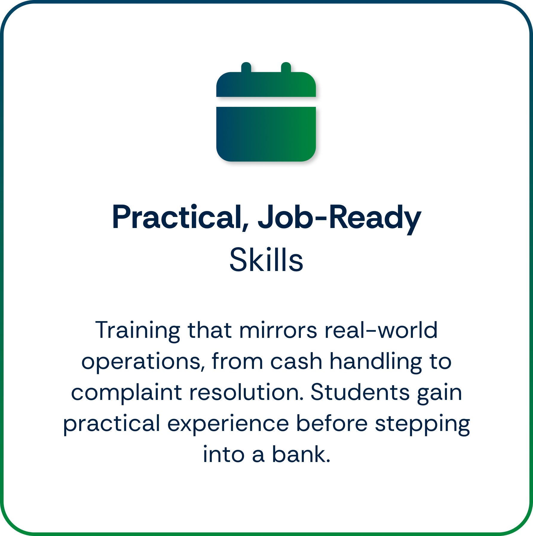 Practical, Job-Ready Skills